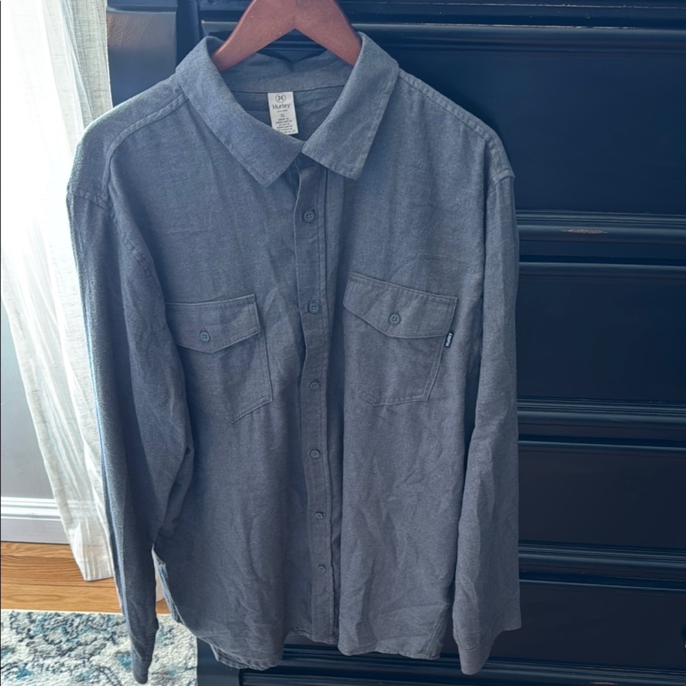 Hurley Gray Casual Button Down Shirt